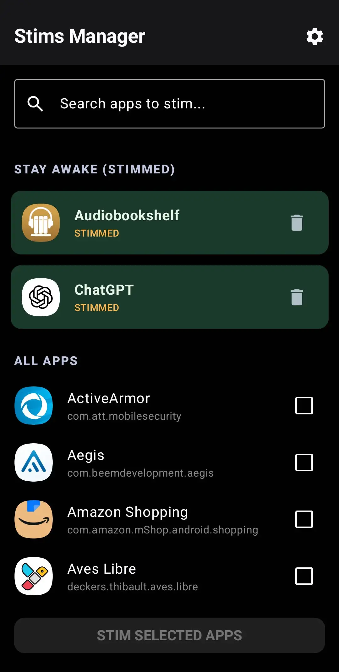 Stims screenshot 2
